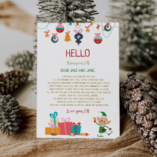 Begrüßungsbrief von Weihnachtself Einladung