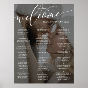 Begrüßungsdiagramm für das White Script-Begrüßungs Poster