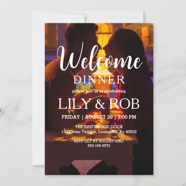 Begrüßungsdinner Einladung (Vorderseite)