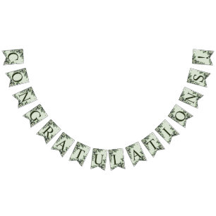 Begrüßungsfeier Blumengrün Blätter Wimpelkette