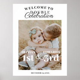 Begrüßungsfeier Geburtstag Foto-Zeichen Poster