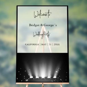 Begrüßungsfotlight abstrakt schwarz & mattiert acrylschild