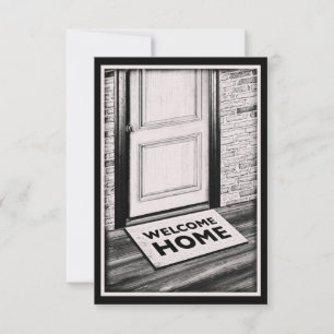 Begrüßungsfotos der Zuhause-Türmatte Einladung