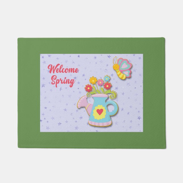 Begrüßungsfrühling Fußmatte (Vorderseite)