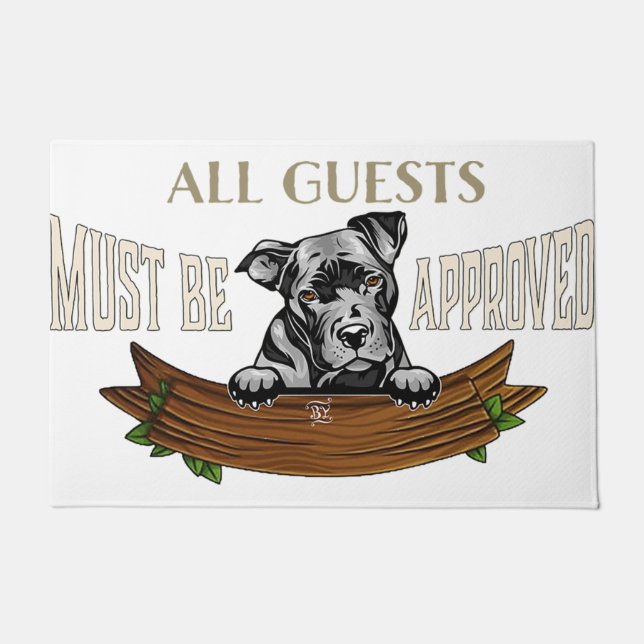 Begrüßungsgeschenk Zuhause Mat, Hund Vater Mama Fußmatte (Vorderseite)