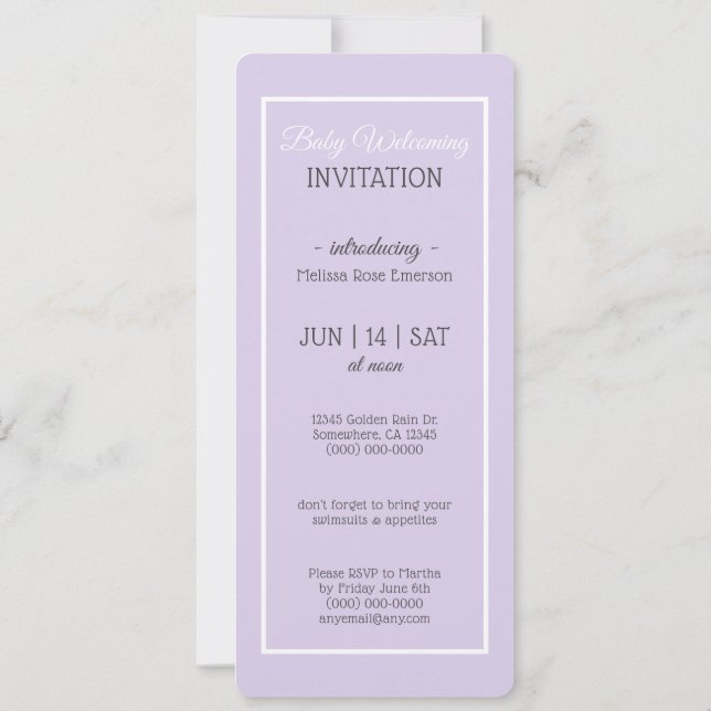 Begrüßungsjung/Begrüßung des Fotos/Babys (Rückseite)