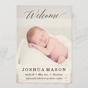 Begrüßungsjunges Geburtstagskündigung Ankündigung