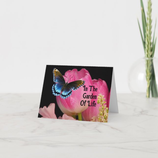 Begrüßungskarte der Blauen Schmetterlingsmutter Karte (Vorderseite)