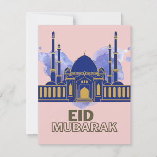 Begrüßungskarte, Eid Card, geklappte Grußkarte Karte