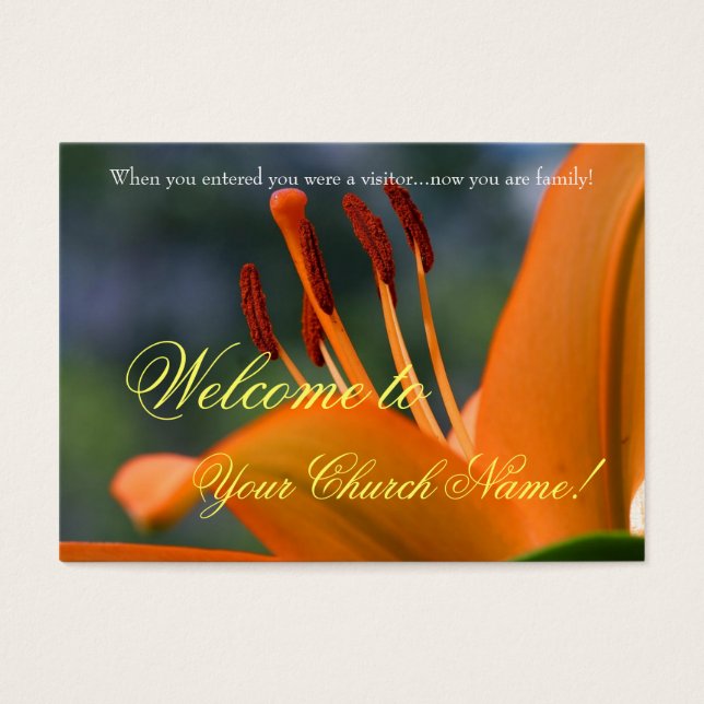 Begrüßungskarte: Elegante Blumen (Vorderseite)