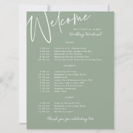 Begrüßungskarte für das Hochzeitwochenende Einladung