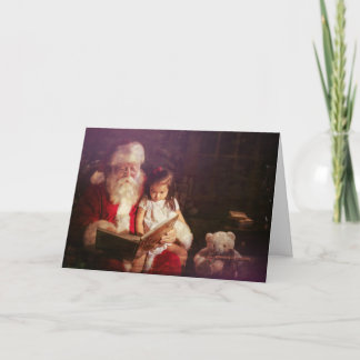 Begrüßungskarte mit dem Weihnachtsmann Feiertagskarte