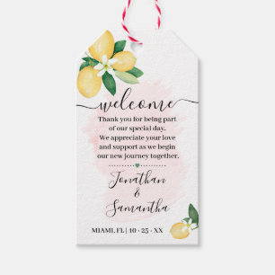 Begrüßungsklauseln Pink-Gastgeschenk Hochzeit-Gesc Geschenkanhänger