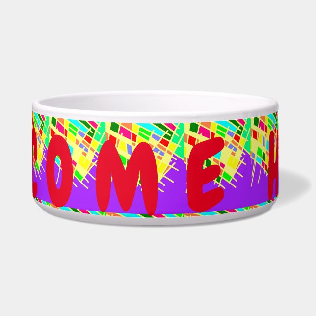 Begrüßungskunst und Nachricht von Zuhause britash Napf (Vorderseite)