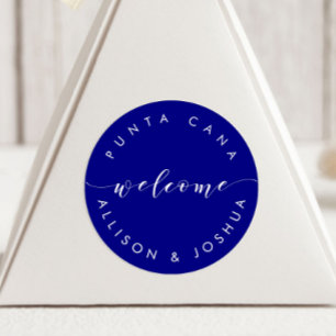 Begrüßungsmarken für Begrüßungsmarken im Hotel Runder Aufkleber