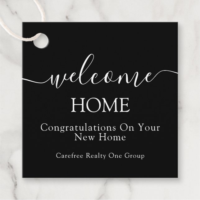 Begrüßungsmarken von Zuhause Realtor Bevorzugung Geschenkanhänger (Vorderseite)