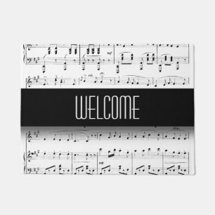 Begrüßungsmatte für White Sheet Music Fußmatte