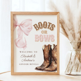 Begrüßungspaket für Stiefel oder Bows Gender Revea Poster