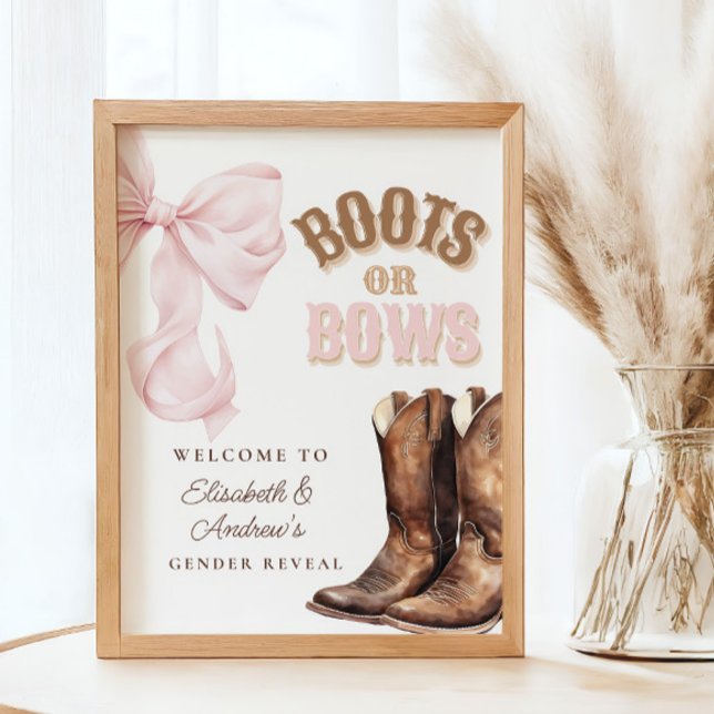 Begrüßungspaket für Stiefel oder Bows Gender Revea Poster (Von Creator hochgeladen)