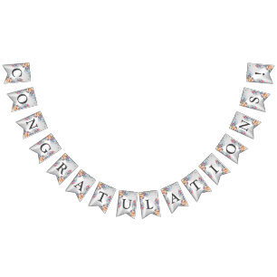 Begrüßungsparty - farbenfrohe Blume Moderne Wimpelkette