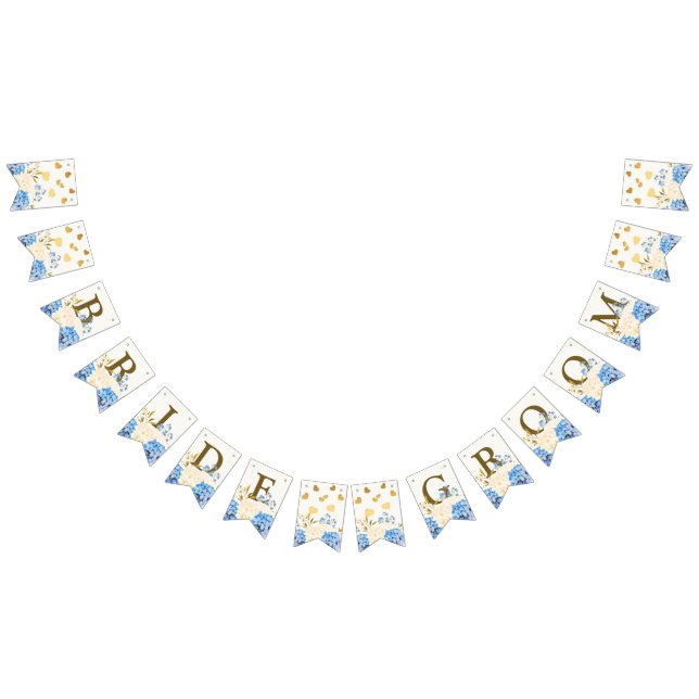 Begrüßungsparty Golden Blue Yellow Floral Wimpelkette (Alle)