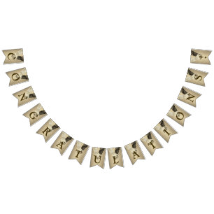 Begrüßungsparty Golden Glitzer Brautgarten Wimpelkette