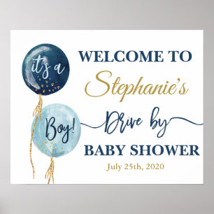 Begrüßungsschild für den Baby-Duschkopf Poster