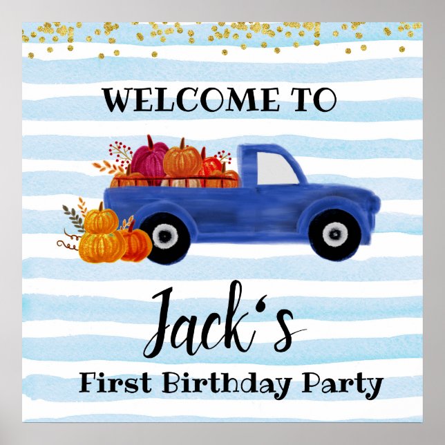 Begrüßungsschild für Kürbiskröten Poster (Vorne)