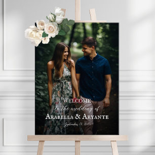 Begrüßungsschild mit Foto Poster