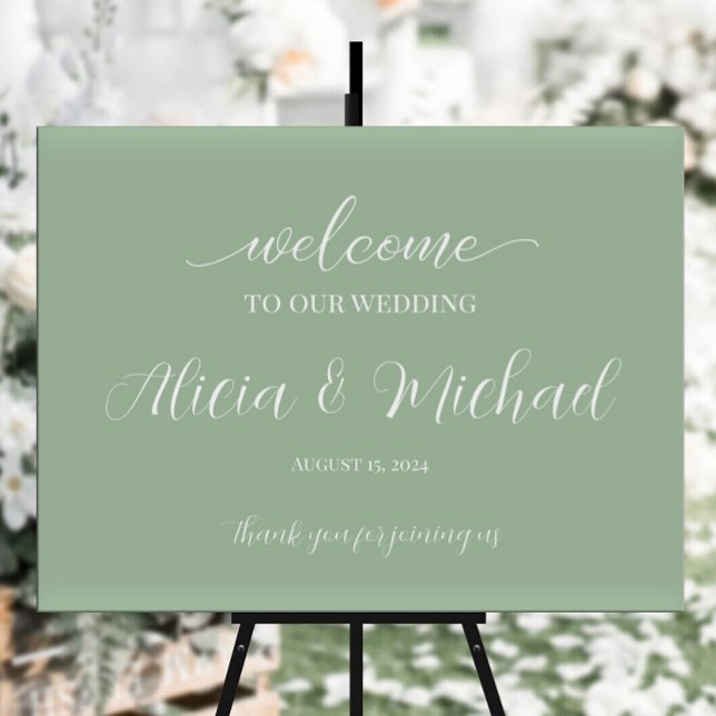 Begrüßungsschild mit Minzgrün Poster (Von Creator hochgeladen)