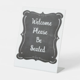 Begrüßungsschreiben für Business- oder Event-Chalk Sockelschild