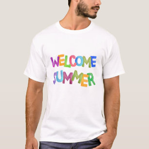 Begrüßungssommer bunt Urlaubstypografie T-Shirt