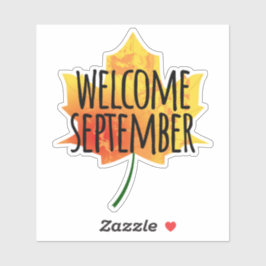 Begrüßungssticker für September Aufkleber