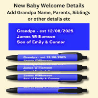 Begrüßungstablett für Baby, Namen und Details hinz