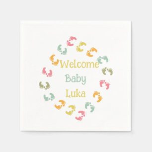 Begrüßungstags für Babyfütterung personalisieren Serviette