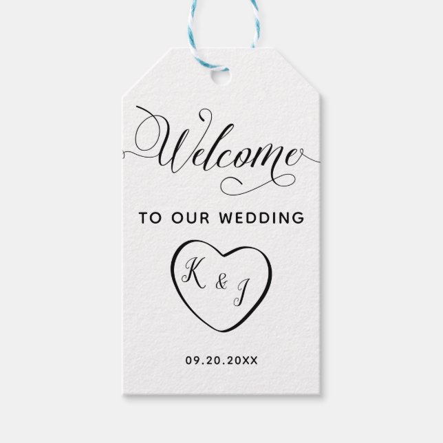 Begrüßungstags, Kraft & Schwarzes Herz Geschenkanhänger (Vorderseite)