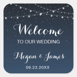 Begrüßungstasche für die Himmelsnacht Quadratischer Aufkleber