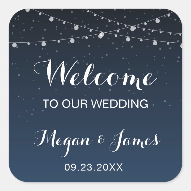 Begrüßungstasche für die Himmelsnacht Quadratischer Aufkleber (Vorderseite)