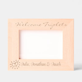 Begrüßungstests mit Namen, Foto, 7x5 ", Geätzte Rahmen