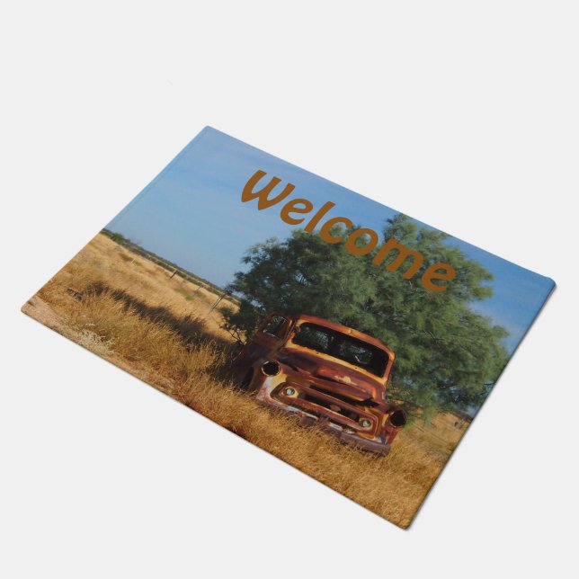 Begrüßungstür Fußmatte (Schrägansicht)