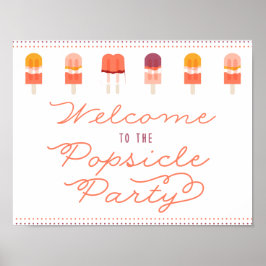 Begrüßungstür-Zeichen für Popsicle Party Poster