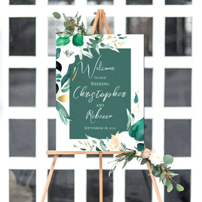Begrüßungsunterschrift, Blumenmuster, Poster (Von Creator hochgeladen)