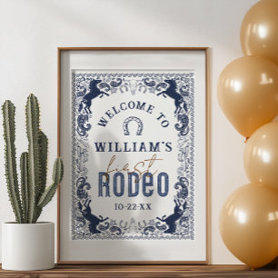 Begrüßungsunterschrift der ersten Rodeo Geburtstag Poster