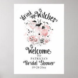 Begrüßungsunterschrift des Brautparty "Hexen trink Poster