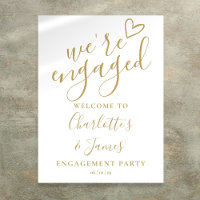 Begrüßungsunterschrift für Chic Gold Engagement