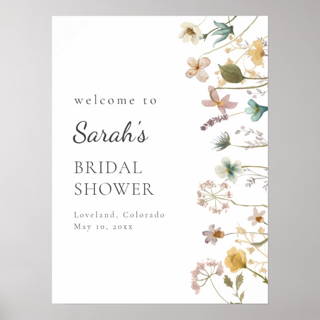 Begrüßungsunterschrift für das Brautparty Poster (Vorne)