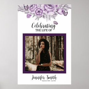 Begrüßungsunterschrift für die Blumenbeerdigung Poster