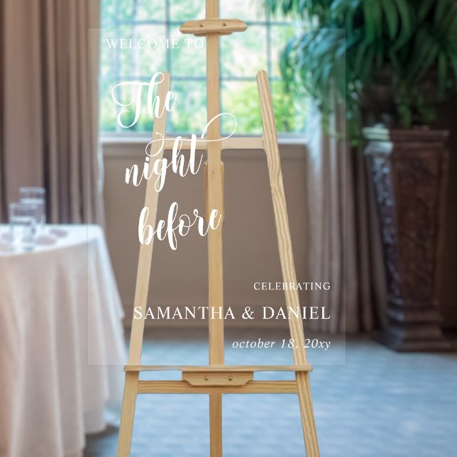 Begrüßungsunterschrift für die Nacht vor der Probe Acrylschild (Von Creator hochgeladen)