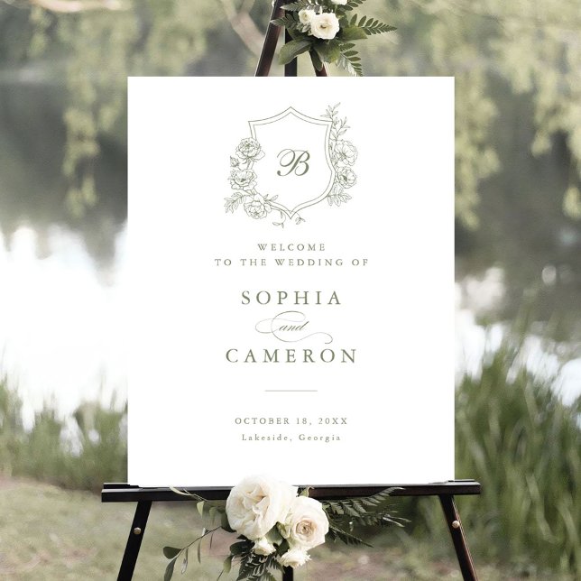 Begrüßungsunterschrift für florale Elegant-Rose Mo Poster (Von Creator hochgeladen)