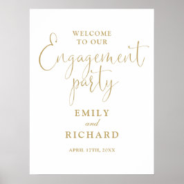 Begrüßungsunterschrift für Gold Engagement Poster